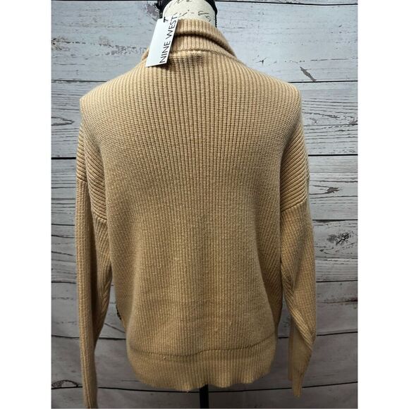 Nine West Sequin Embellished Half‎ Zip Sweater Pullover - Picture 2 of 5